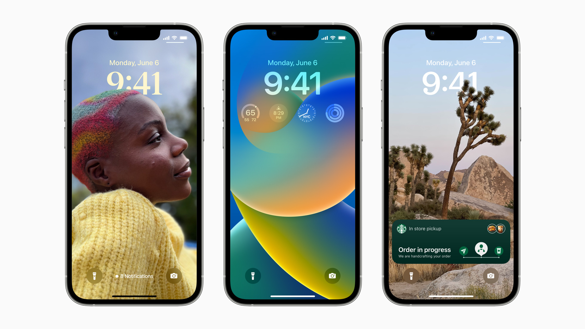 iOS 16 delivers the biggest update ever to the Lock Screen with new features that make it more beautiful, personal, and helpful.