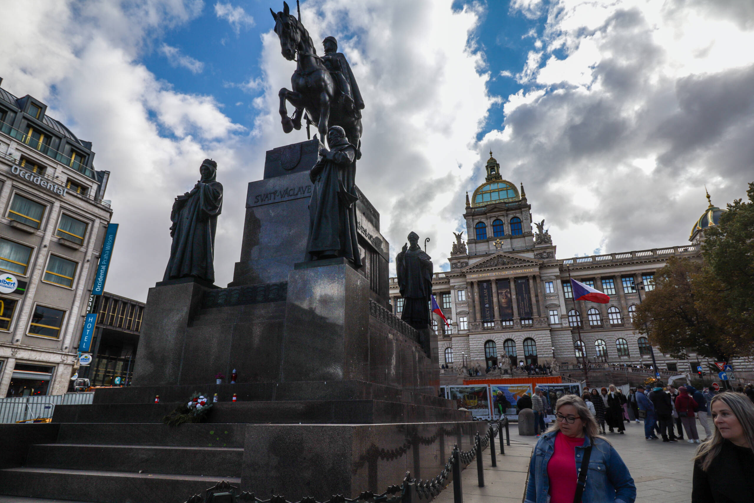 Wenceslas Monument, Prague, with the National Museum behind
