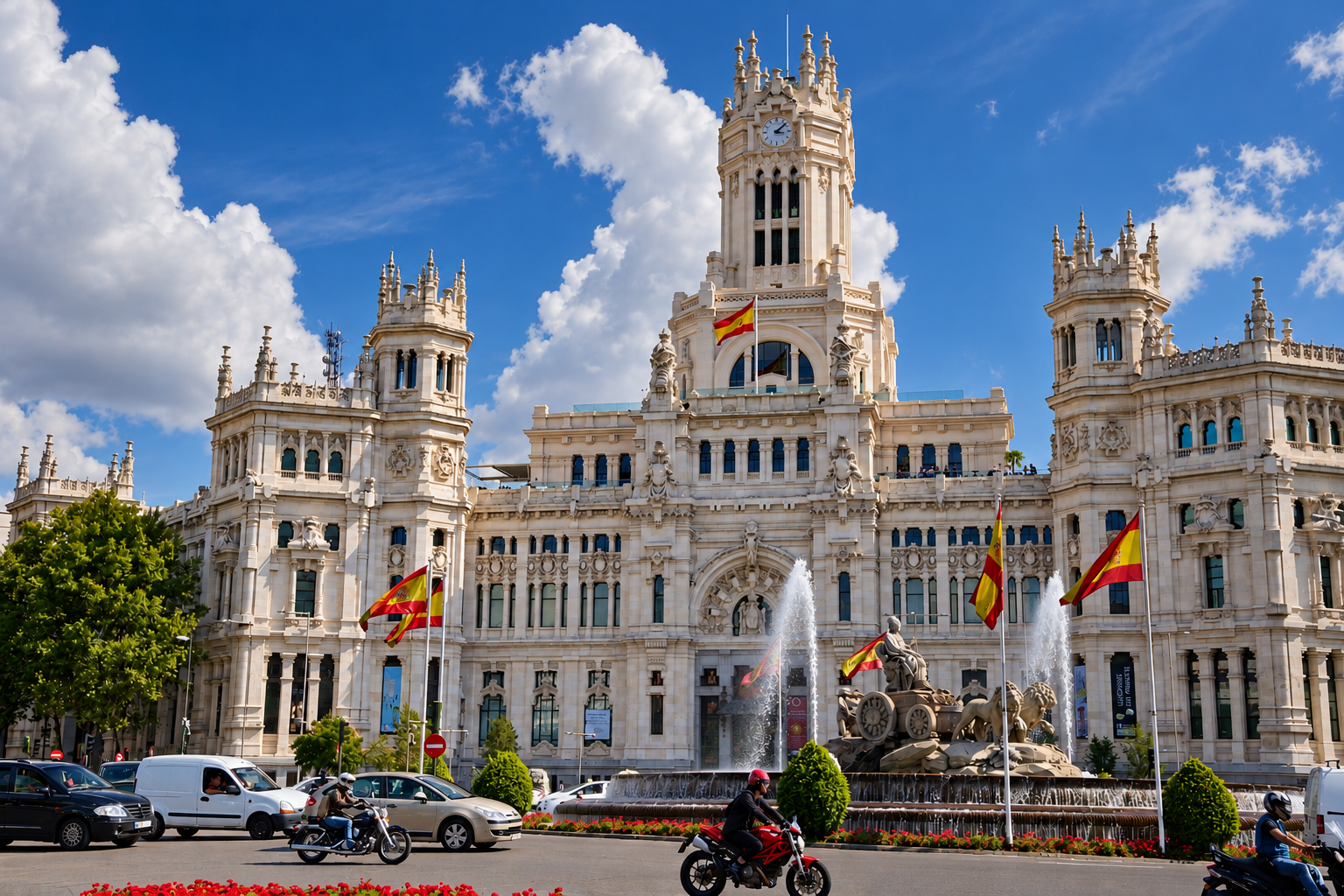 Darker color interpretation of Palacio de Cibeles